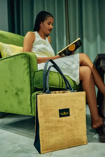 Hessian tote bag